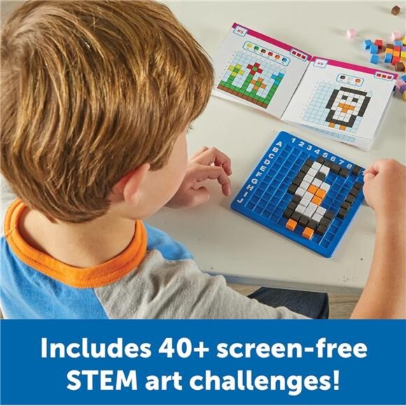 Learning Resources STEM Explorers‎ Pixel Art Challenge, 402 Pieces, Ages 5 - Picture 4 of 6